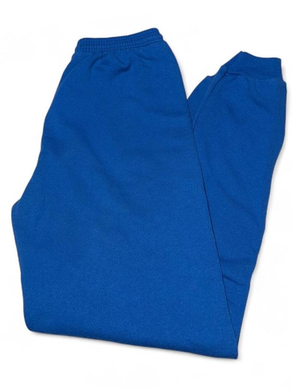 Vintage Hanes Her Way Blue Sweatpants Elastic Waist Cuffed Joggers Small USA Mad